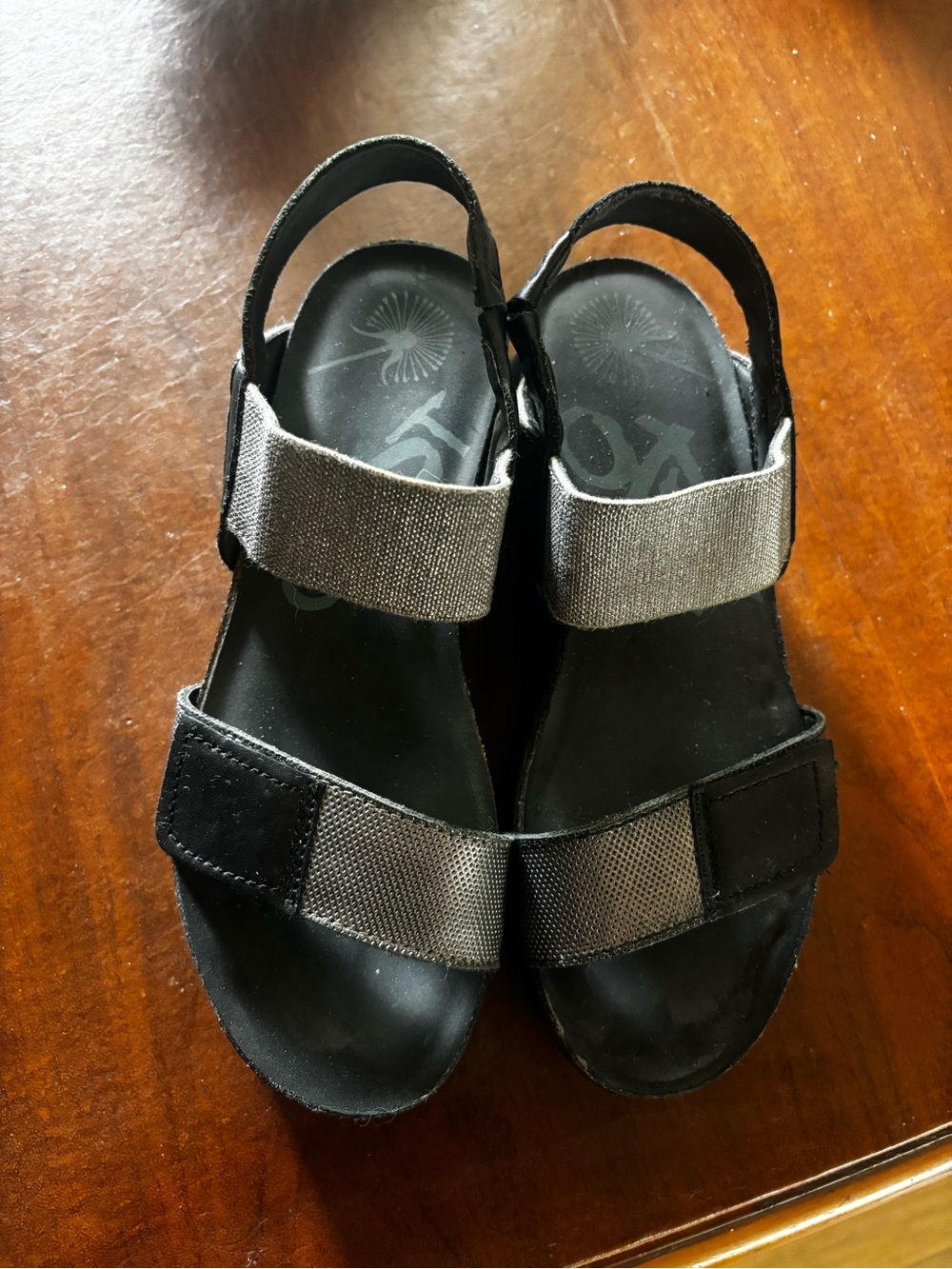 OTBT Black Sandals with Silver Straps